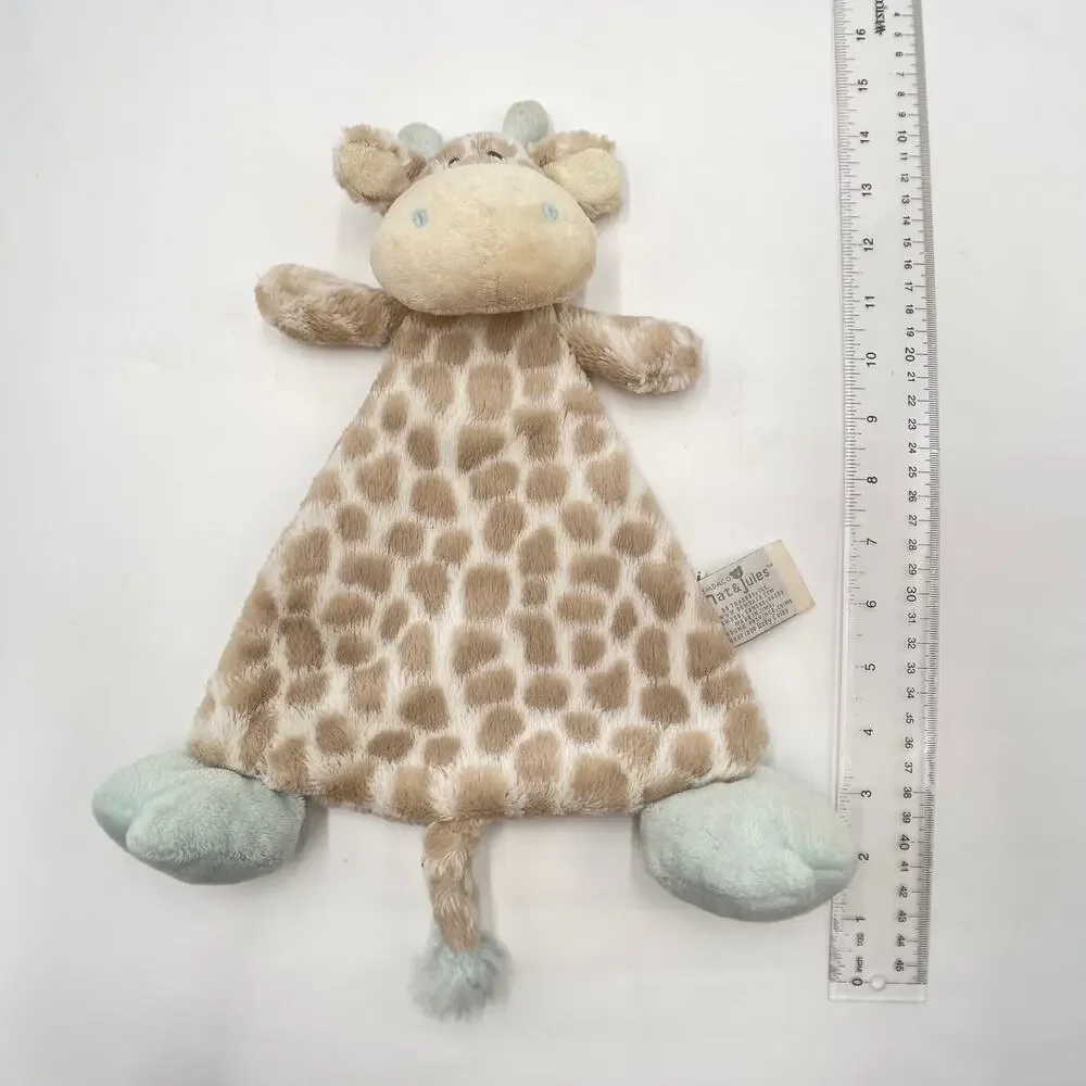 Nat & Jules Demdaco Giraffe Mint Green Big Feet Lovey Luxurious Baby Colby 2014